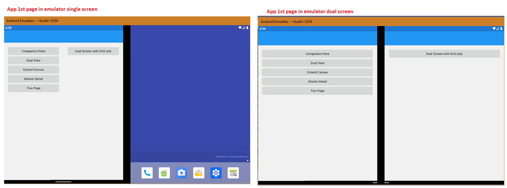 Demo application 1st page